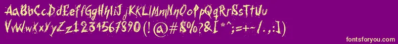 Bohemia Font – Yellow Fonts on Purple Background