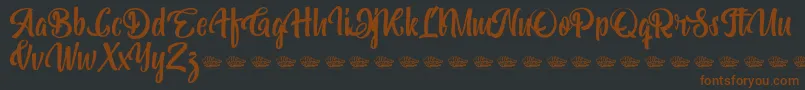 Bohemian Melody Font – Brown Fonts on Black Background