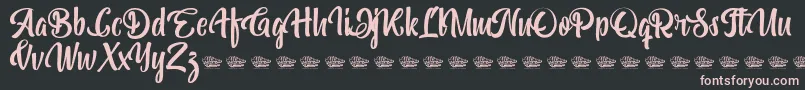 Bohemian Melody Font – Pink Fonts on Black Background