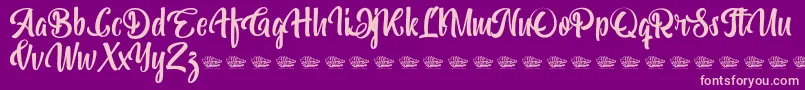 Bohemian Melody Font – Pink Fonts on Purple Background