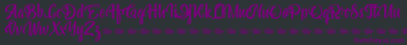 Bohemian Melody Font – Purple Fonts on Black Background