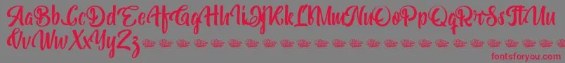 Шрифт Bohemian Melody – красные шрифты на сером фоне