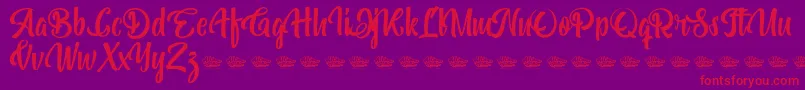 Bohemian Melody Font – Red Fonts on Purple Background
