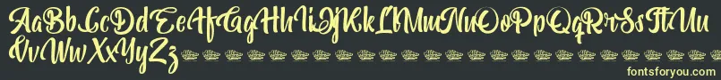 Bohemian Melody Font – Yellow Fonts on Black Background