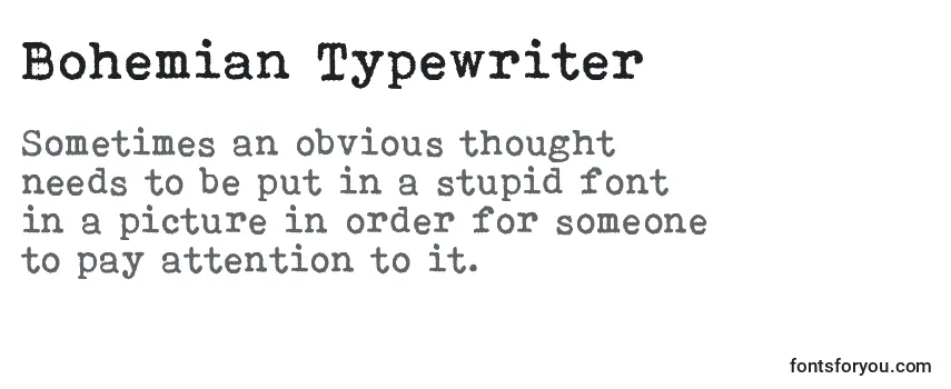 Przegląd czcionki Bohemian Typewriter