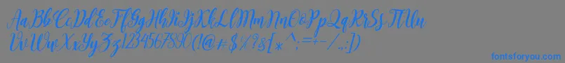 フォントBointang Cifoy – 灰色の背景に青い文字