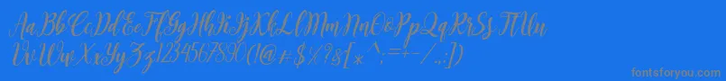 Bointang Cifoy-Schriftart – Graue Schriften auf blauem Hintergrund