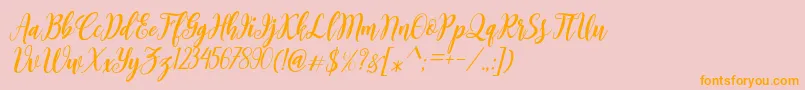 Bointang Cifoy Font – Orange Fonts on Pink Background