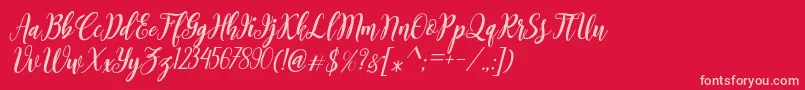Bointang Cifoy Font – Pink Fonts on Red Background