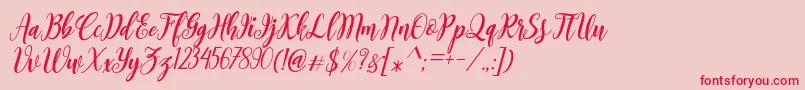 Bointang Cifoy-Schriftart – Rote Schriften auf rosa Hintergrund