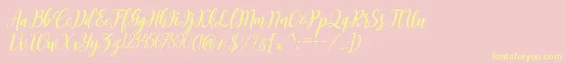 Bointang Cifoy Font – Yellow Fonts on Pink Background