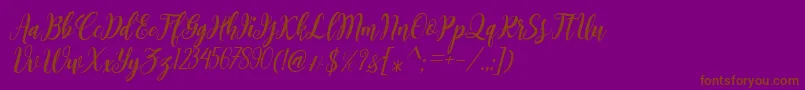 Bointang Cifoy-Schriftart – Braune Schriften auf violettem Hintergrund