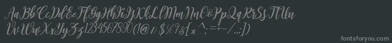 フォントBointang Cifoy – 黒い背景に灰色の文字