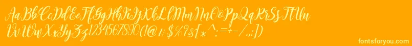 Bointang Cifoy-Schriftart – Gelbe Schriften auf orangefarbenem Hintergrund