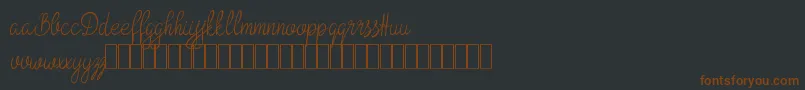 Bokretan Demo Font – Brown Fonts on Black Background