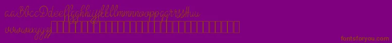 Bokretan Demo Font – Brown Fonts on Purple Background