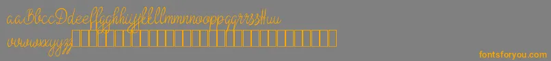 Bokretan Demo-Schriftart – Orangefarbene Schriften auf grauem Hintergrund