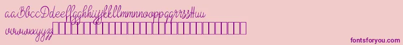 Bokretan Demo Font – Purple Fonts on Pink Background