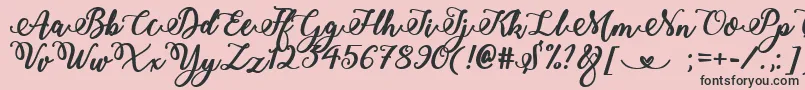 Fonte Bold  Stylish Calligraphy – fontes pretas em um fundo rosa