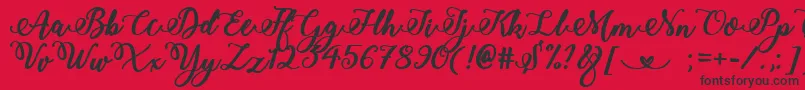 Fonte Bold  Stylish Calligraphy – fontes pretas em um fundo vermelho