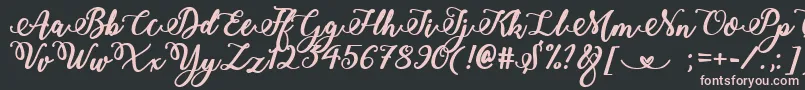 Bold  Stylish Calligraphy Font – Pink Fonts on Black Background