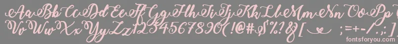 Fonte Bold  Stylish Calligraphy – fontes rosa em um fundo cinza