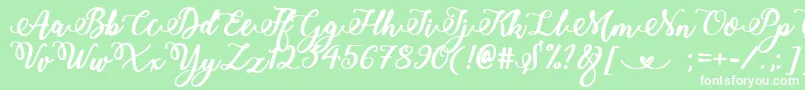 Bold  Stylish Calligraphy Font – White Fonts on Green Background