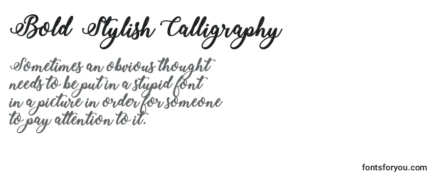 Шрифт Bold  Stylish Calligraphy