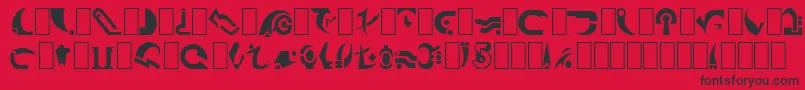 Babcent Font – Black Fonts on Red Background
