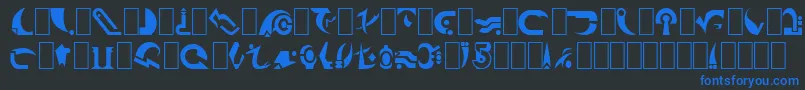 Babcent Font – Blue Fonts on Black Background