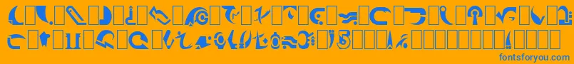 Babcent Font – Blue Fonts on Orange Background