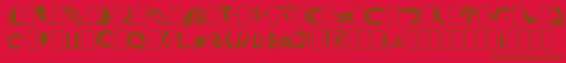 Babcent Font – Brown Fonts on Red Background