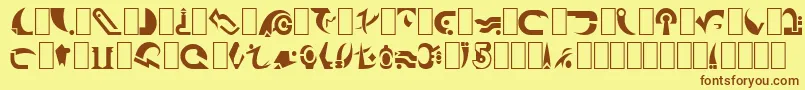 Babcent Font – Brown Fonts on Yellow Background