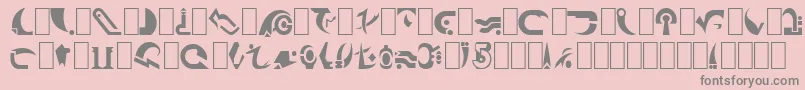 Babcent Font – Gray Fonts on Pink Background