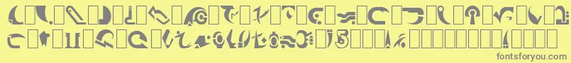Babcent Font – Gray Fonts on Yellow Background