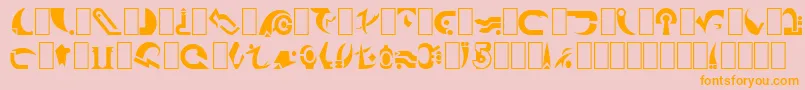 Babcent Font – Orange Fonts on Pink Background