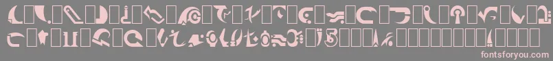 フォントBabcent – 灰色の背景にピンクのフォント
