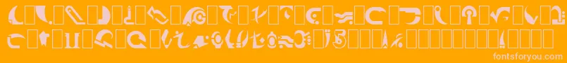 Babcent Font – Pink Fonts on Orange Background