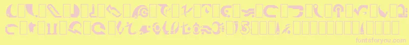 Babcent Font – Pink Fonts on Yellow Background