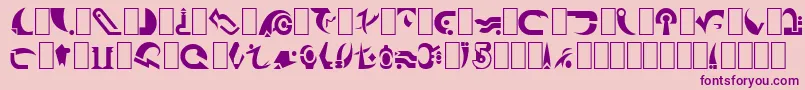 Babcent Font – Purple Fonts on Pink Background