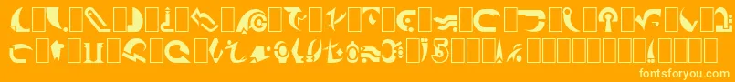 Babcent Font – Yellow Fonts on Orange Background