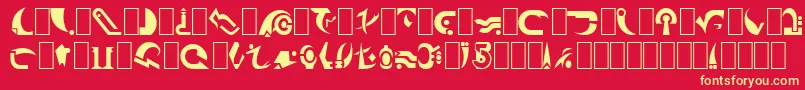 Babcent Font – Yellow Fonts on Red Background