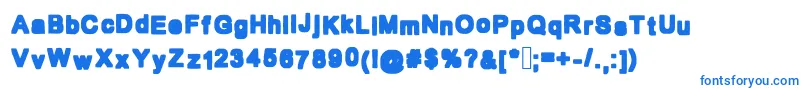 Bold Box Font – Blue Fonts on White Background