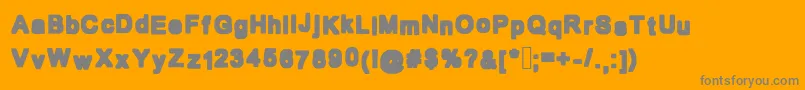 Bold Box Font – Gray Fonts on Orange Background