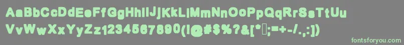 Bold Box Font – Green Fonts on Gray Background