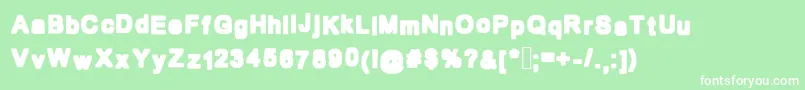 Bold Box Font – White Fonts on Green Background