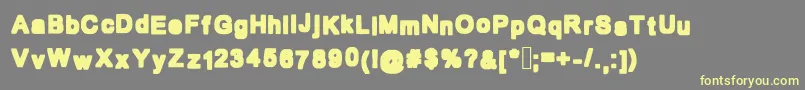 Bold Box Font – Yellow Fonts on Gray Background