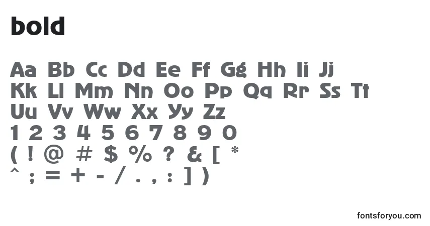 Шрифт Bold (121781) – алфавит, цифры, специальные символы