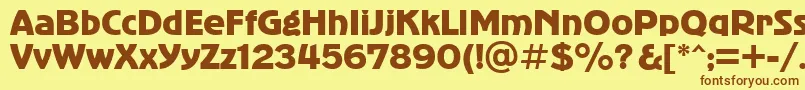 Шрифт bold – коричневые шрифты на жёлтом фоне