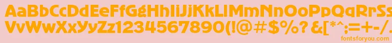 bold Font – Orange Fonts on Pink Background